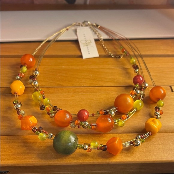 Colorful Beaded 14 “ Necklace NWT - Picture 1 of 1